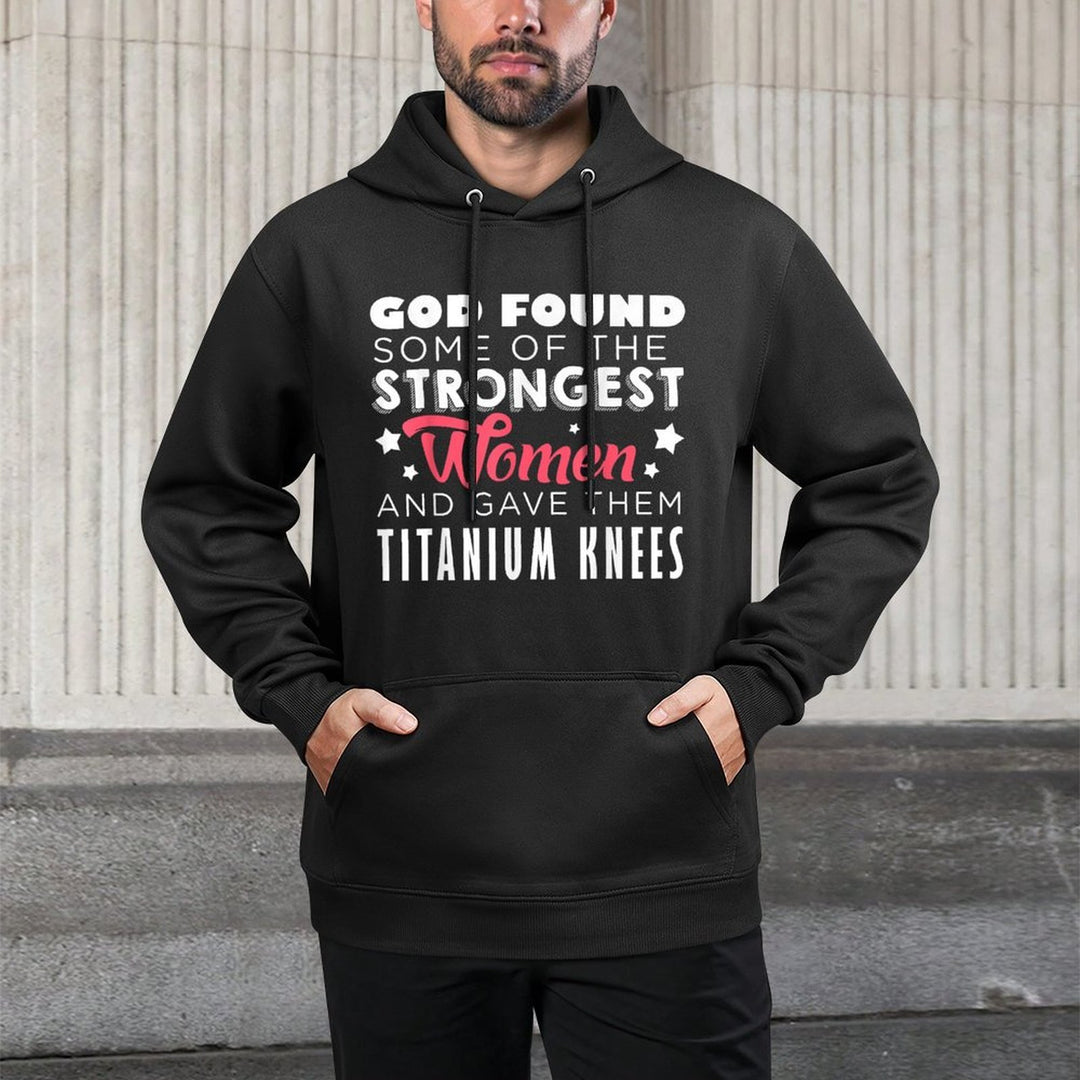 Knee Replacement Funny Strongest Women Recovery Quote Outfit Colorfast Hoodie