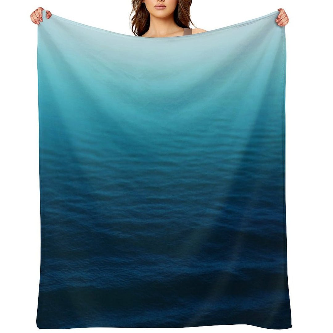 Deep Blue Easy Care Throw Blanket
