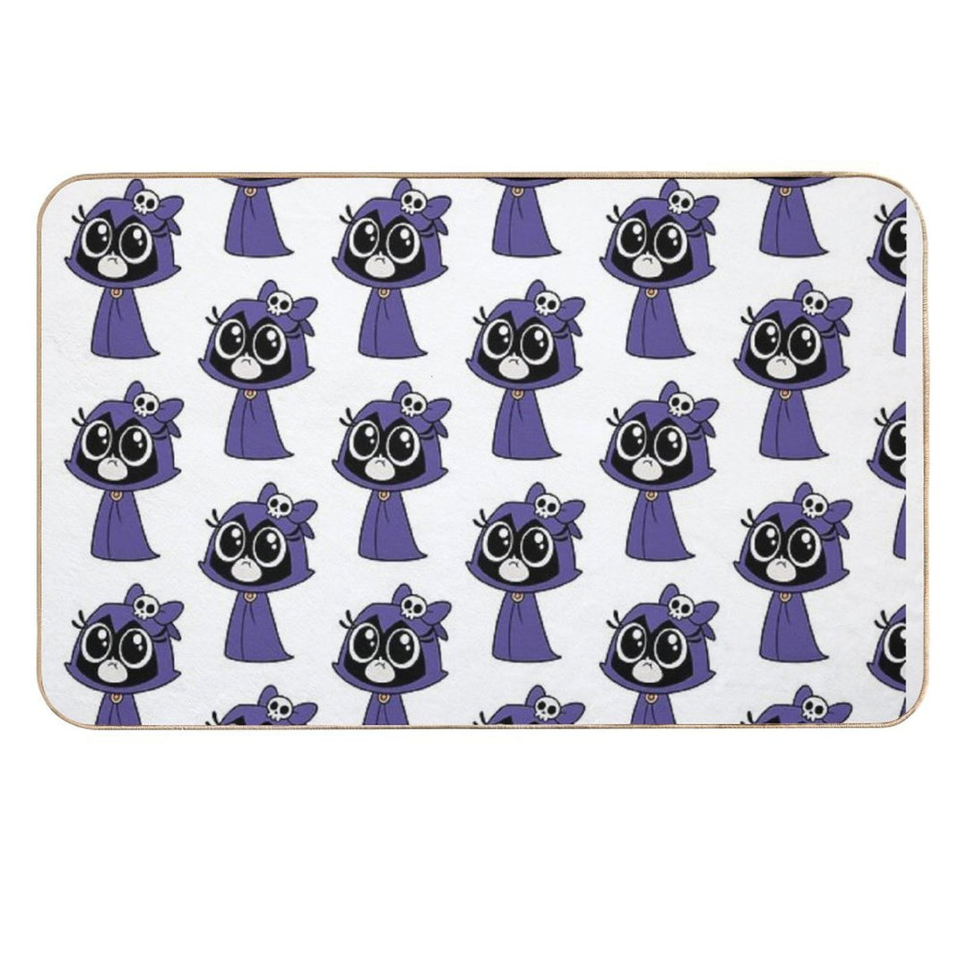 Chibi Raven Baby  Long-Lasting Bath Mat