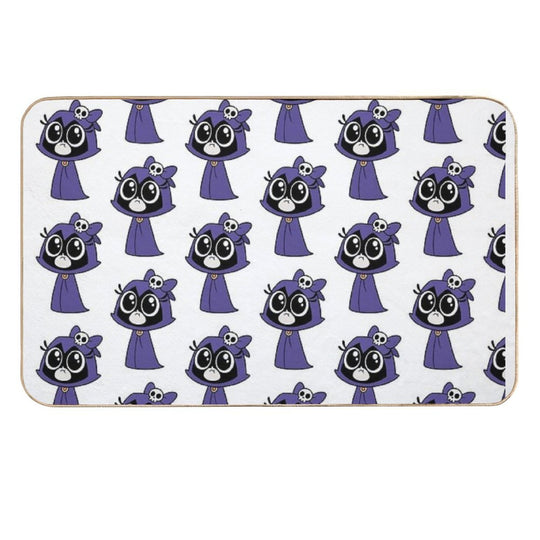 Chibi Raven Baby  Long-Lasting Bath Mat