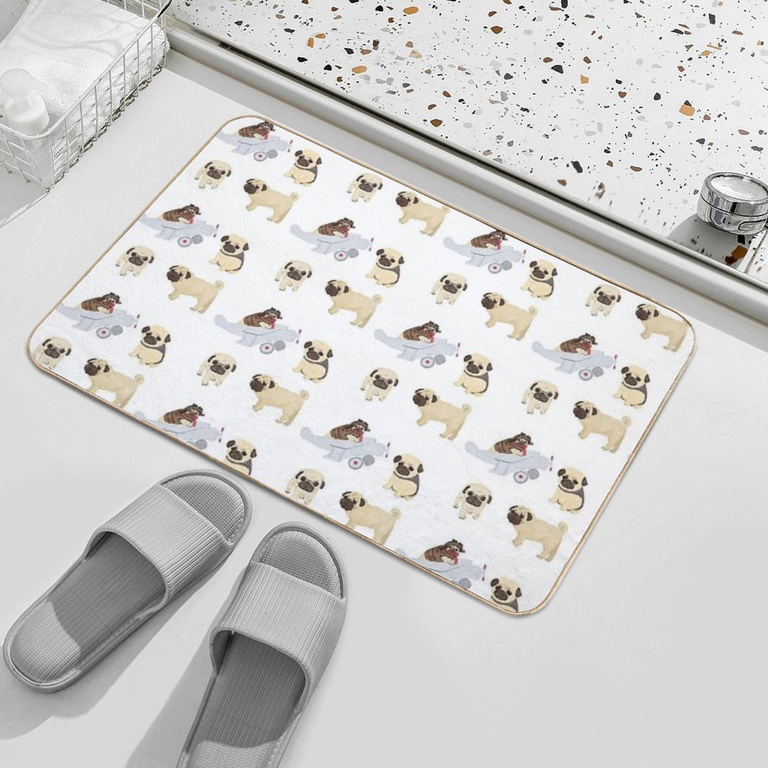 Children of Pugs  Slip-Resistant Bath Mat