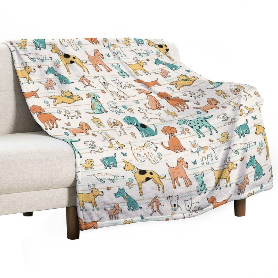 Dogs Dogs Dogs Compact Throw Blanket