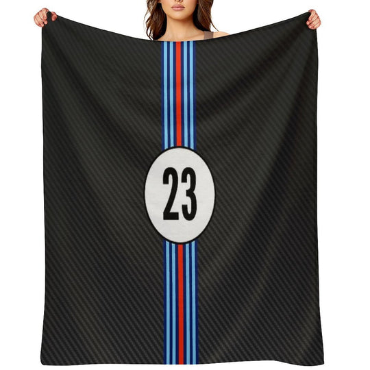 Racing Stripes Carbon Background 23 Velvety-soft Throw Blanket