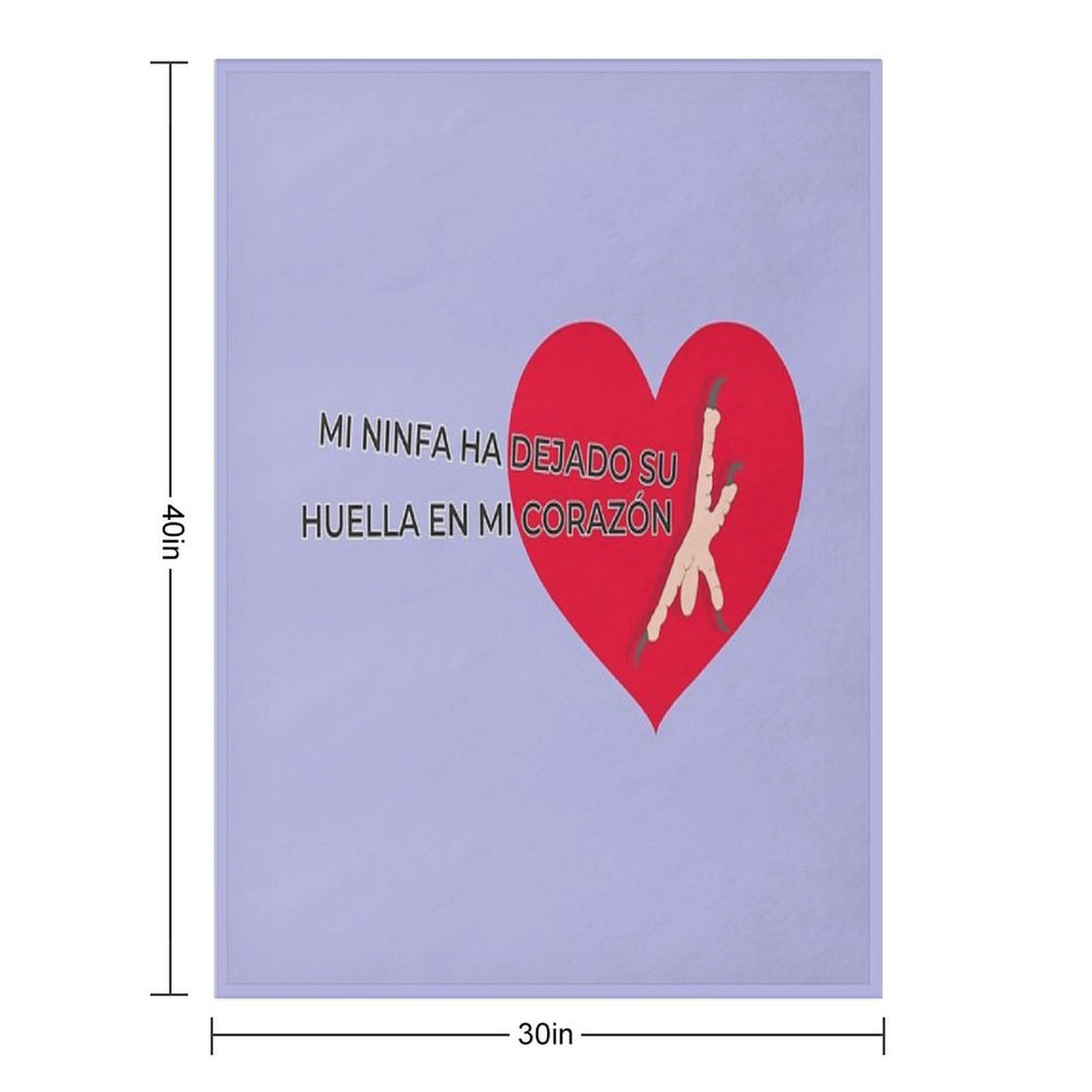 My Cockatiel’s Heartprint Shrink-resistant Throw Blanket