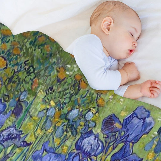 Van Gogh - Irises Quick-dry Throw Blanket