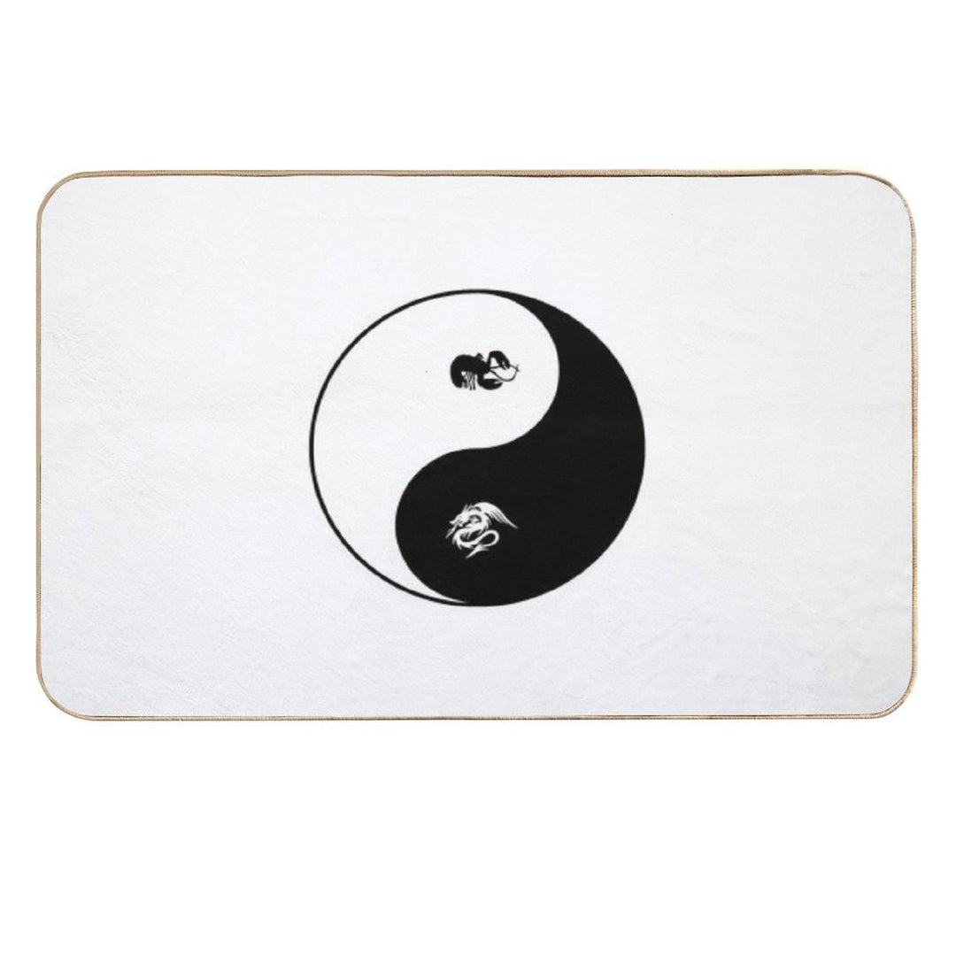 Chaos & Order  Yin & Yang - Jordan Peterson  Versatile Bath Mat
