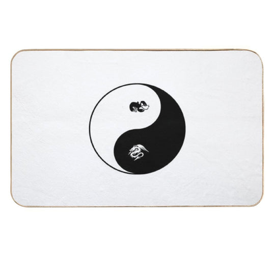 Chaos & Order  Yin & Yang - Jordan Peterson  Versatile Bath Mat