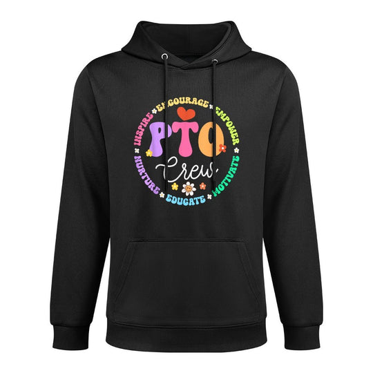 PTO Crew Back to School Matching Group Parent Teacher Cotton-Polyester Blend Hoodie