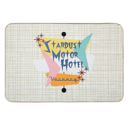 Stardust Motor Hotel (Bkgrnd) Durable Bath Mat