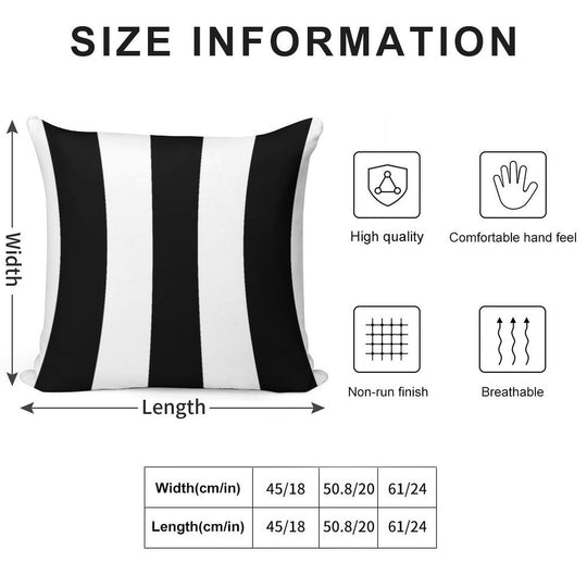 Black And White Stripes Soft Bedroom Essential Throw Pillow