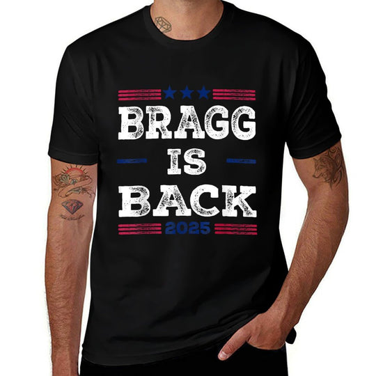 Bragg Is Back Retro Internet Meme Vintage  Ribbed Collar T-Shirt