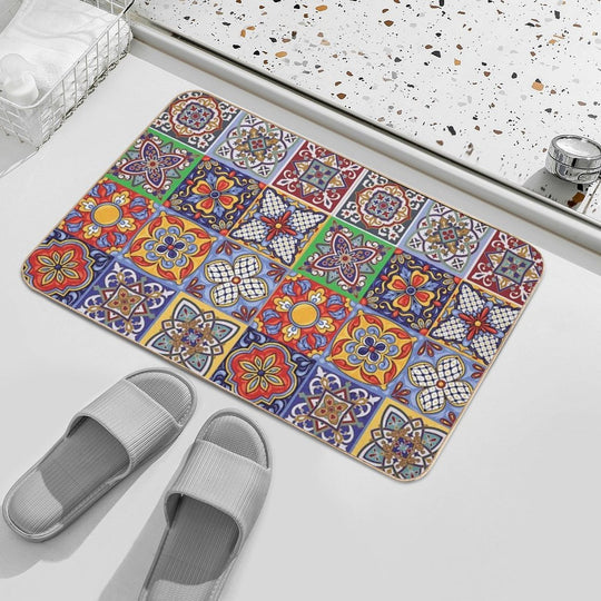 Talavera Pattern One  Odorless Bath Mat