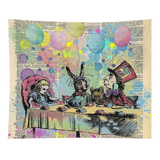 Tea Party Celebration - Alice In Wonderland Tapestry