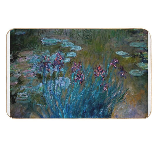 Irises And Water Lilies Claude Monet 1917  High-Traffic Bath Mat