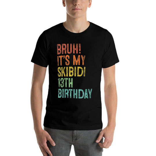 Bruh Its My Skibidi 13th Birthday Gifts 13 Years Old Boys  Lightweight T-Shirt
