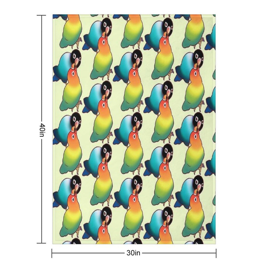 LOVEBIRDS T-SHIRTS Machine-washable Throw Blanket