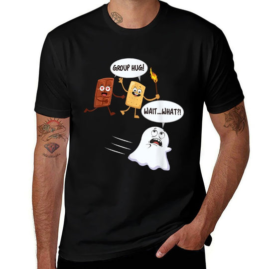 Funny Halloween Camping Smores Smores Marshmallow Ghost  Trendy Pattern T-Shirt