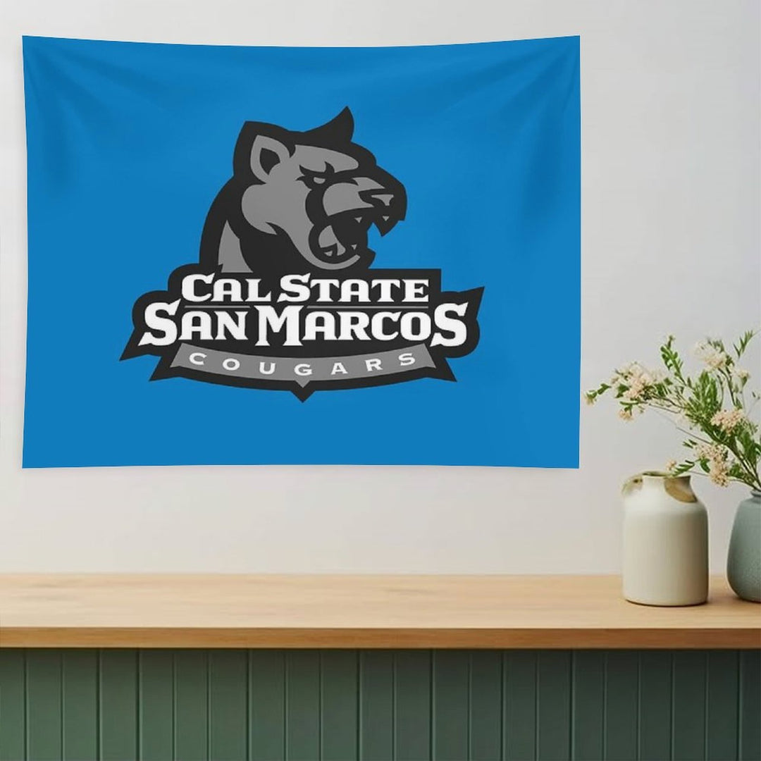 San Marcos Black Cougar Tapestry