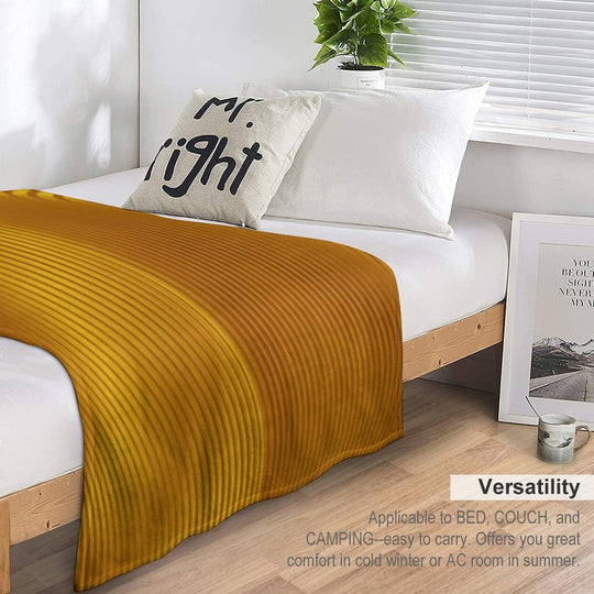 Golden Art Deco Pattern Velvety-soft Throw Blanket