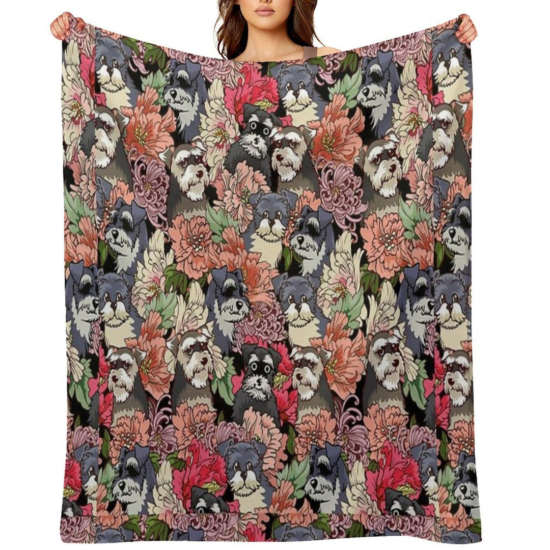 BECAUSE SCHNAUZERS Lightweight Throw Blanket