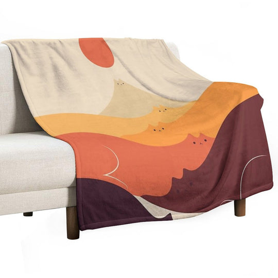 Cat Landscape 87 Eco-conscious Throw Blanket