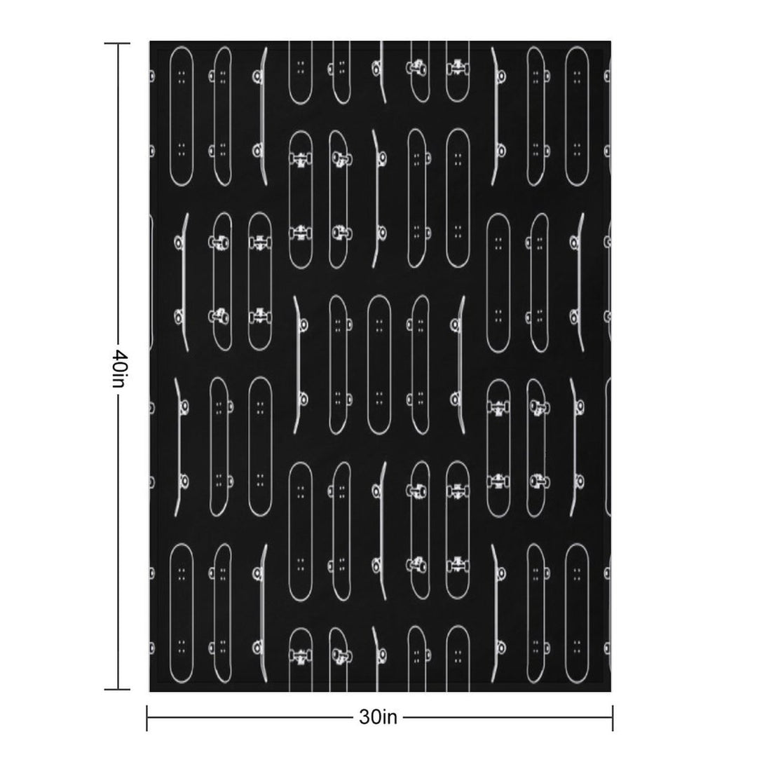 Skateboard Rows White Lines Eco-conscious Throw Blanket
