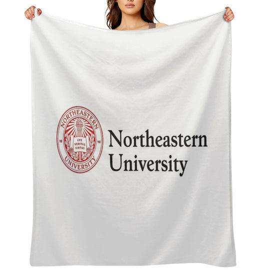 Northeastern University Travel-friendly Throw Blanket