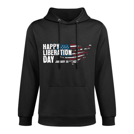 Womens President Trump Declares Liberation Day Happy Liberation Day Moisture-Wicking Hoodie
