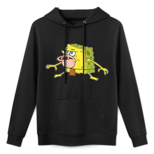 Caveman Spongebob Meme Cotton-Polyester Blend Hoodie