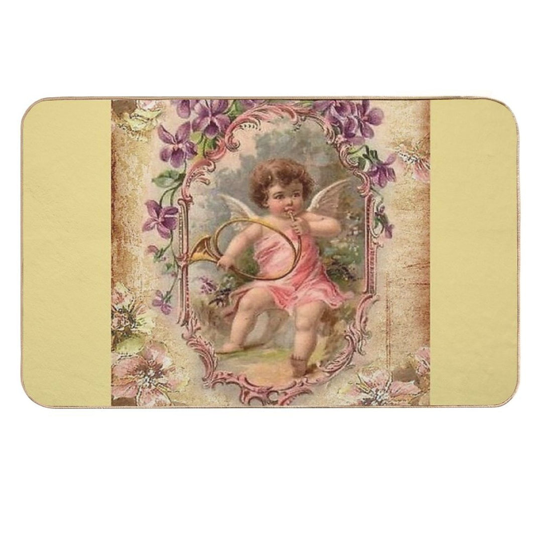 Vintage Angel, Victorian Angel  Long-Lasting Bath Mat