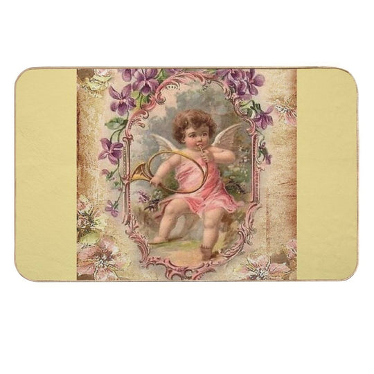 Vintage Angel, Victorian Angel  Long-Lasting Bath Mat