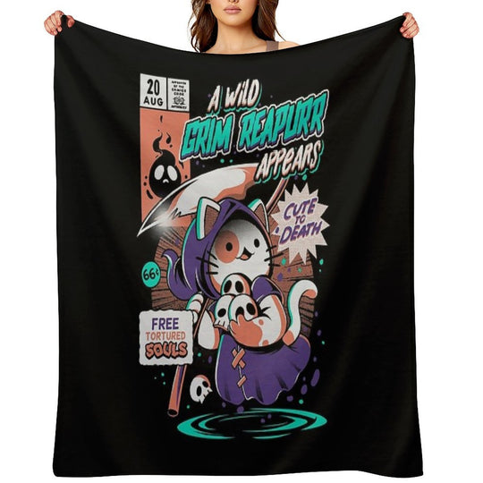 Grim Reapurr Lightweight Throw Blanket