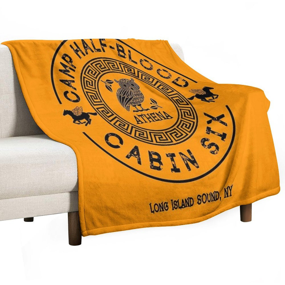 Cabin Six - Athena - Percy Jackson - Camp Half-Blood - Machine-washable Throw Blanket