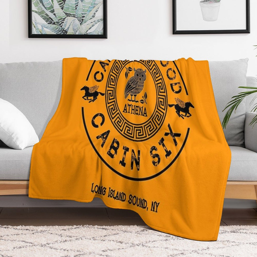 Cabin Six - Athena - Percy Jackson - Camp Half-Blood - Machine-washable Throw Blanket