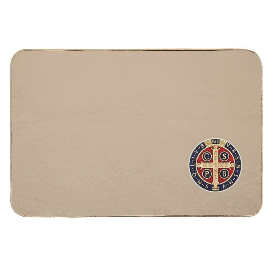 The Medal of Saint Benedict, Saint Benedict  Repositionable Bath Mat
