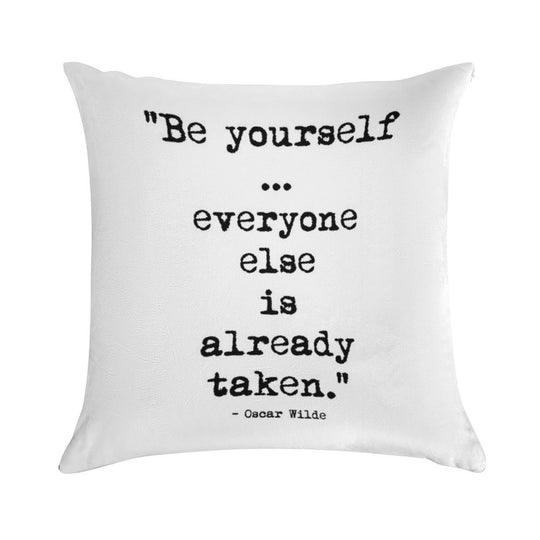 Oscar Wilde Be Yourself Soft Skin-Friendly Throw Pillow