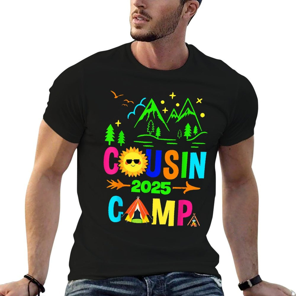 Family Camping Summer Vacation Crew Cousin Camp 2025  Quick-drying T-Shirt