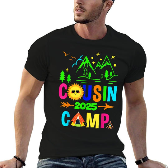 Family Camping Summer Vacation Crew Cousin Camp 2025  Quick-drying T-Shirt