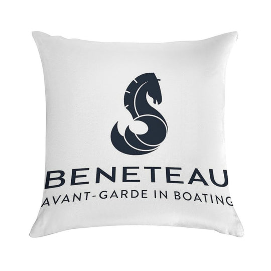Beneteau Yachts Logo Fishing Boats Soft Ultra-Soft Texture Throw Pillow