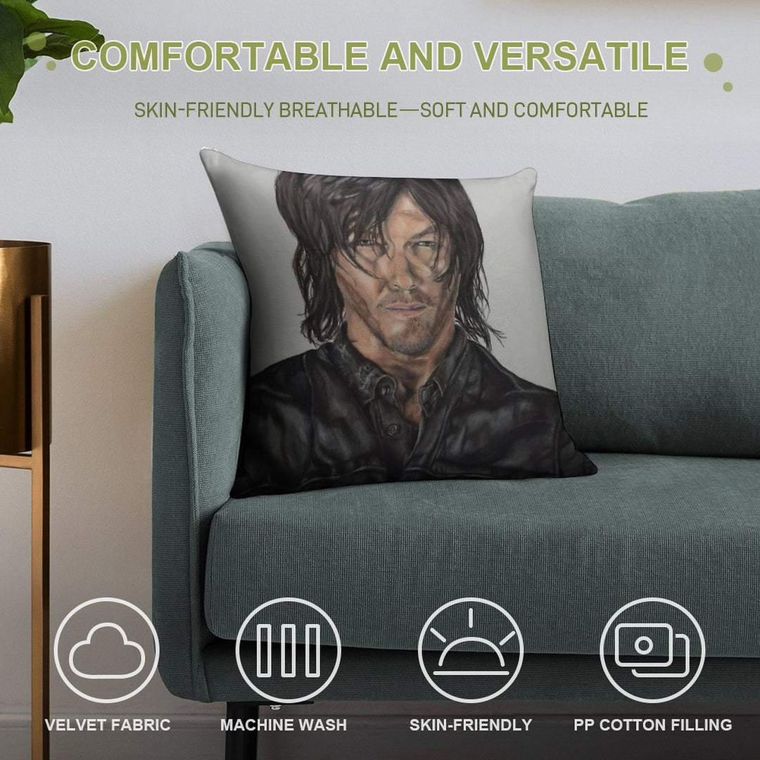 Daryl Dixon Soft Gift Ready Throw Pillow