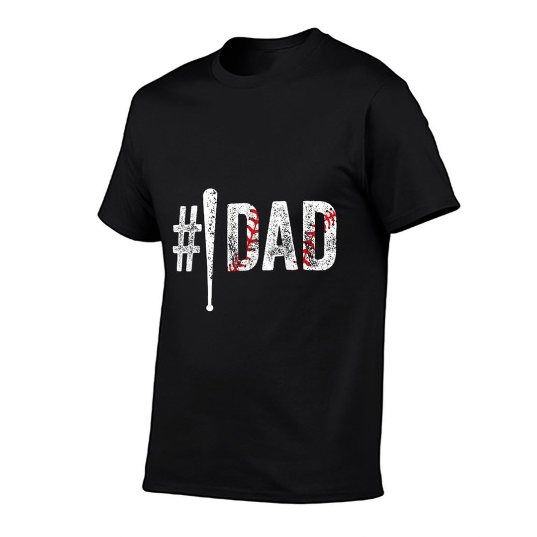 Number One Baseball Dad for Fathers Day #1 Daddy Funny  Relaxed-fit T-Shirt