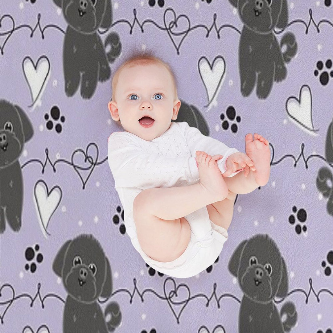 LOVE Black Shih Tzu Eco-conscious Throw Blanket