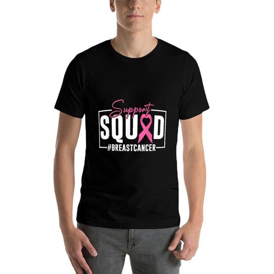 Support Squad Breast Cancer Awareness Pink Ribbon  Odor-resistant T-Shirt