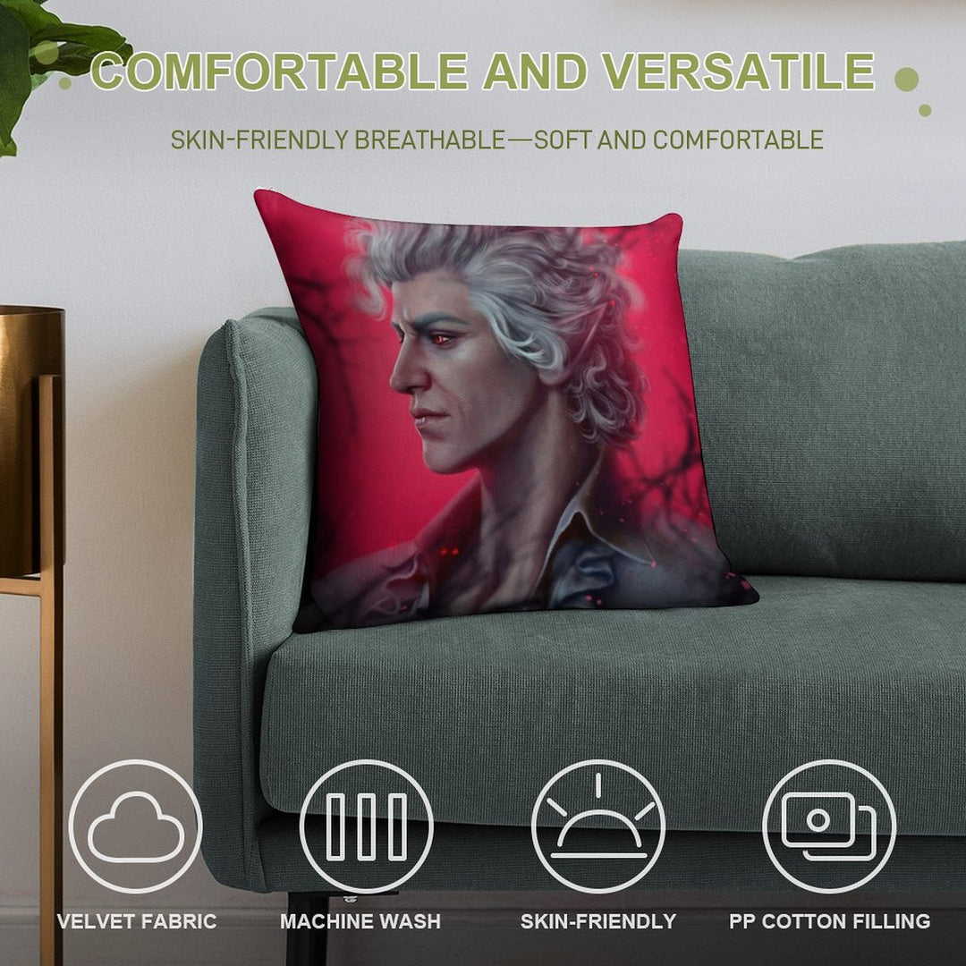 Astarion Soft Washable Throw Pillow