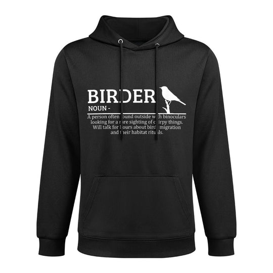 Birder Definition Funny Birding Birdwatching Lovers Machine Washable Hoodie