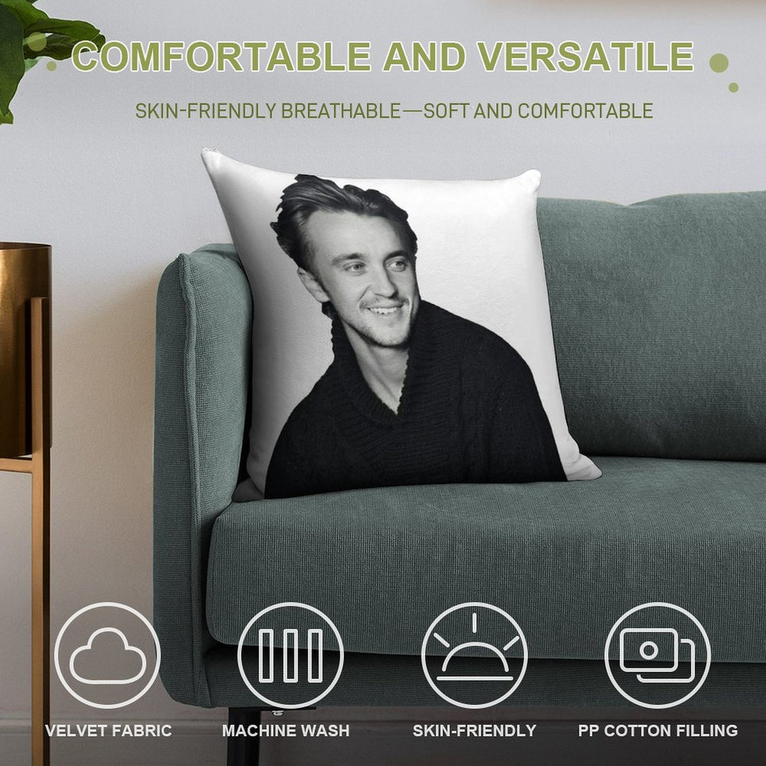 Tom Felton Soft Gift Ready Throw Pillow