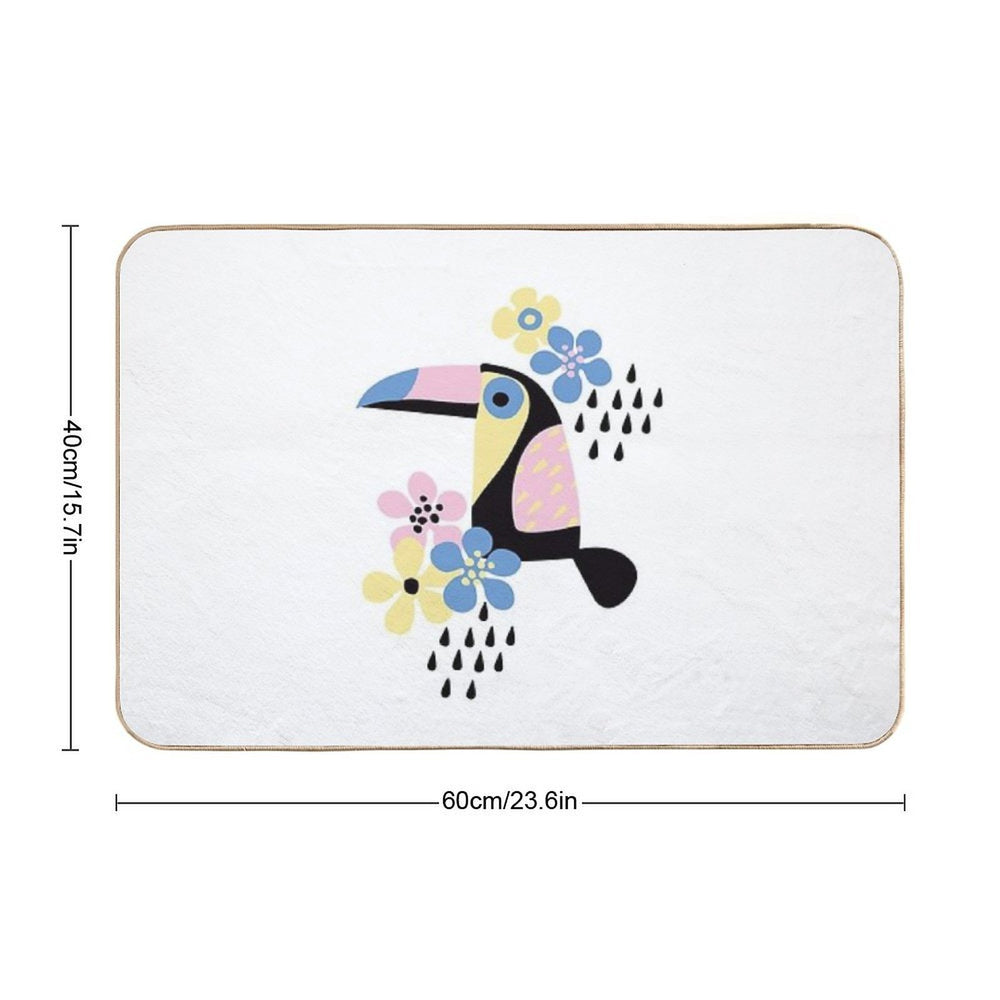 Tropical Summer  Easy To Clean Bath Mat