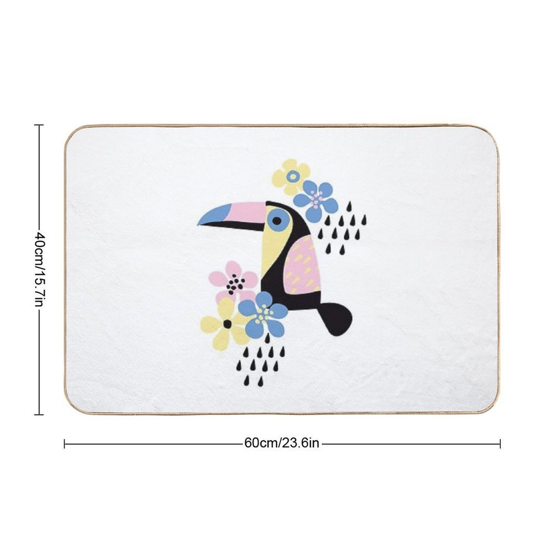 Tropical Summer  Easy To Clean Bath Mat
