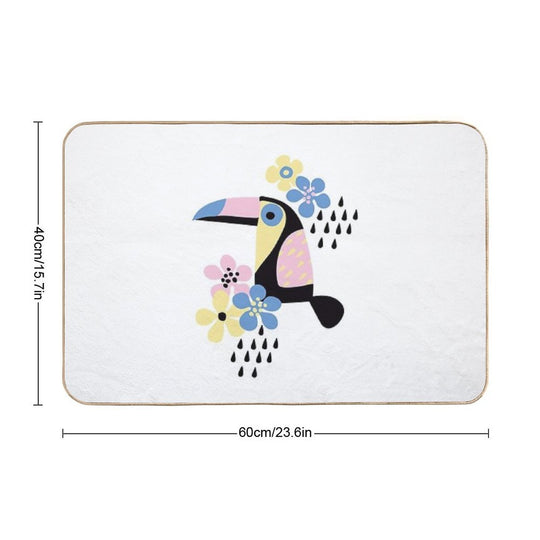 Tropical Summer  Easy To Clean Bath Mat