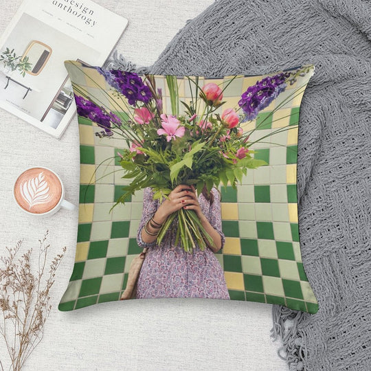 Flower Girl Soft Luxury Feel Throw Pillow